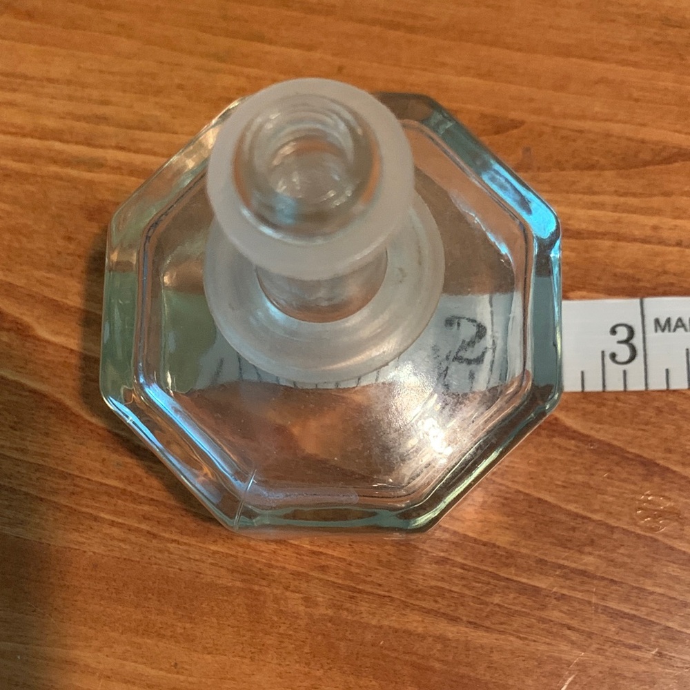 Vintage Clear Glass Hexagonal Bottle or Bottle Stopper - Picture 5 of 7